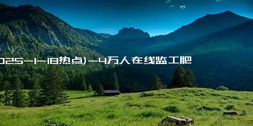 (2025-1-18热点)-4万人在线监工肥娟夫妻准备食材 公开破产配方引热议